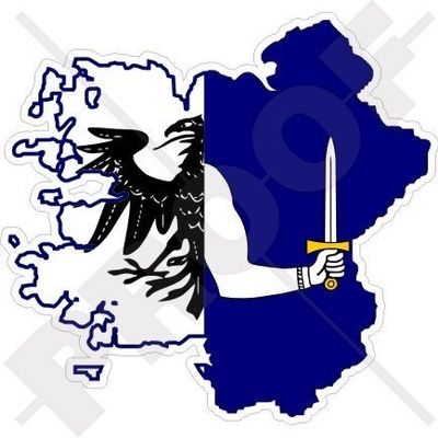 CONNACHT Province Map-Flag Ireland Irish 4.3" (110mm) Vinyl Bumper Sticker, Decal