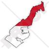 MONACO Map-Flag Monte Carlo 4.7" (120mm) Vinyl Bumper Sticker, Decal view 1