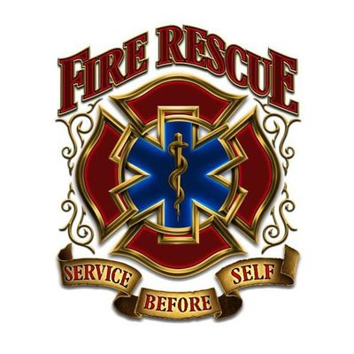Collectible Firefighter Decals, Share Your Appreciation and Support with Our Fire Rescue Gold Shield Stickers for Your Home, Car, Cases and More, Souvenir Gifts for Firefighter (12IN, 1 Pack)