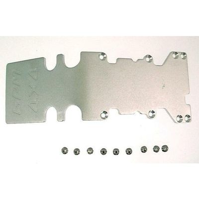 GPM Racing Silver Aluminum 3mm Rear Skid Plate for Traxxas T-Maxx/E-Maxx RC Vehicle