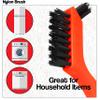 Fulton 3 Wire Brushes with Dual Tip Bristles 1 Each Nylon Brass and Stainless Steel with Curved Handles Ideal for Rust, Dirt and Paint Removal view 3
