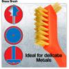 Fulton 3 Wire Brushes with Dual Tip Bristles 1 Each Nylon Brass and Stainless Steel with Curved Handles Ideal for Rust, Dirt and Paint Removal view 4