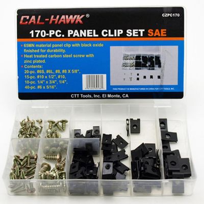 Cal-Hawk CZPC170 Auto Car Clip & Screw Kit for Dash Door Panel Interior SAE, White