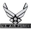 U.S. Air Force Hap Arnold Wings Chrome Auto Emblem view 1