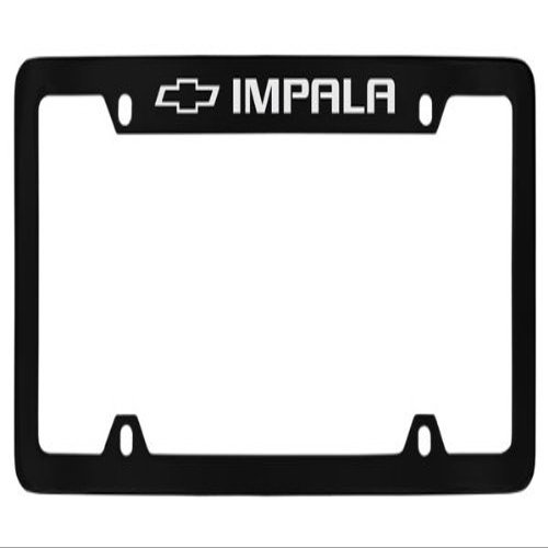 Chevrolet Impala License Plate Frame Holder (Black & 4 Hole & Top (12))