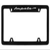 Chevrolet Impala License Plate Frame Holder (Black & 4 Hole & Top & Scripted) view 1