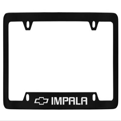 Chevrolet Impala License Plate Frame Holder (Black & 4 Hole & Bottom (12))