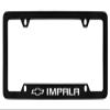 Chevrolet Impala License Plate Frame Holder (Black & 4 Hole & Bottom (12)) view 1