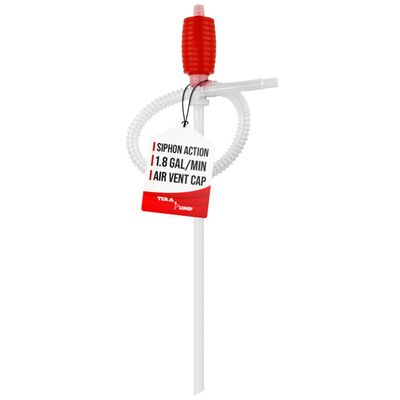TERA PUMP TRDP14 Gas Siphon Manual Hand Fuel Pump, Liquid Transfer Pump for Light Oils, Kerosene, or Water Based Chemicals