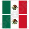 MEXICO Mexican Flag 4" (100mm) Vinyl Bumper Stickers, Decals x2 view 1