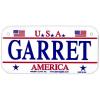 Gift House Garret USA Bike Plate - Made in USA, 3x6 Embossed Aluminum view 1