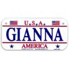 Gift House Gianna USA Bike Plate - Made in USA, 3x6 Embossed Aluminum view 1