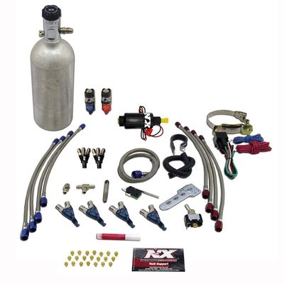 Nitrous Express - 4 Cyl Piranha Nitrous Kit (for EFI Applications) w/1.4lb Bottle (60008P)