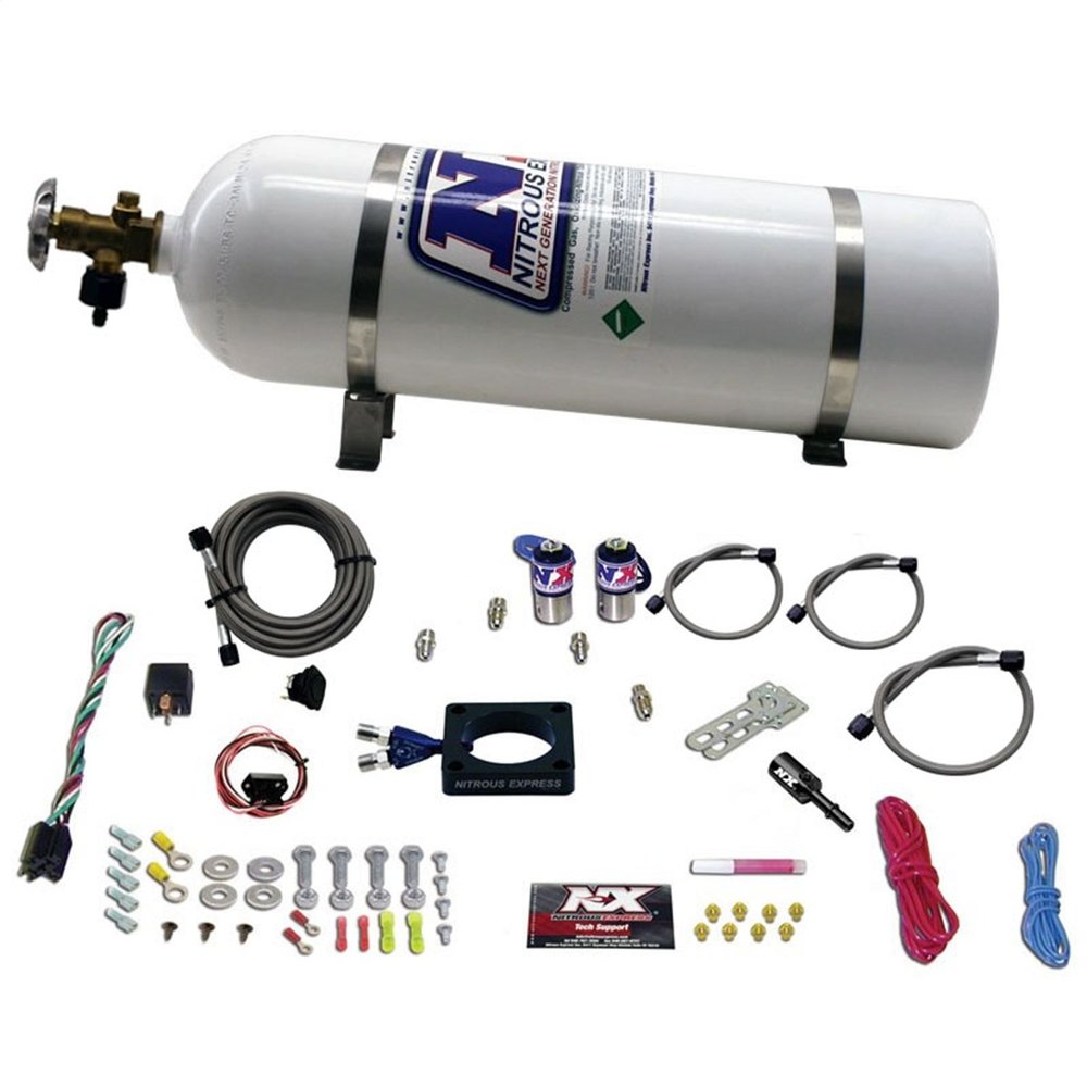 Nitrous Express - 13-16 Dodge Dart 1.4L Turbo Nitrous Plate Kit (35-100HP) w/15lb Bottle (20941-15)