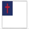 COOLHUBCAPS Christian Flag Reflective Decal view 1