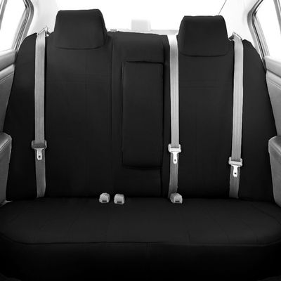 CalTrend Rear 40/60 Split Bench Seats, DuraPlus Seat Covers for 2011-2022 Ram 2500|Ram 3500|Ram 4500|Ram 5500 Black Black Insert and Trim