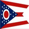 2" Ohio flag. Printed vinyl decal sticker for any smooth surface such as windows bumpers laptops or any smooth surface. view 1