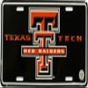 Texas Tech Red Raiders Collegiate Embossed Metal Novelty License Plate Tag Sign view 1
