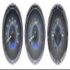 Triple Round Universal VHX System, Satin Alloy Style Face, Red Display view 1