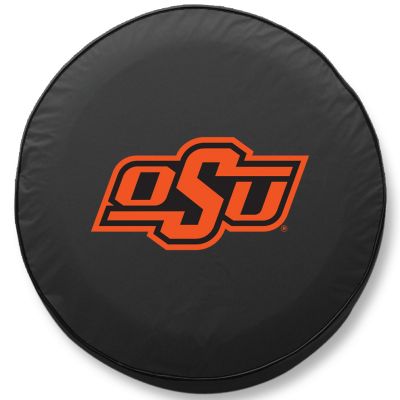 Oklahoma State University Tire Cover - Size Z - (33"x12.5") on Black Vinyl