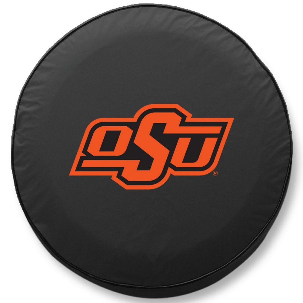 Oklahoma State University Tire Cover - Size Z - (33"x12.5") on Black Vinyl