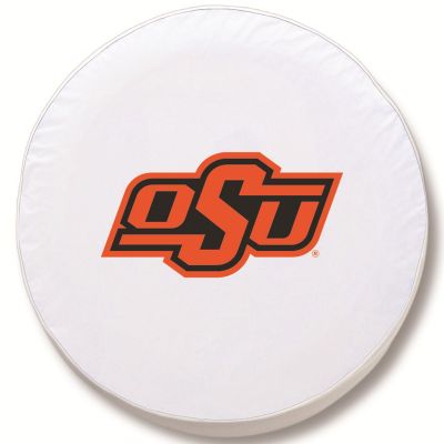 Oklahoma State University Tire Cover - Size Z - (33"x12.5") on White Vinyl