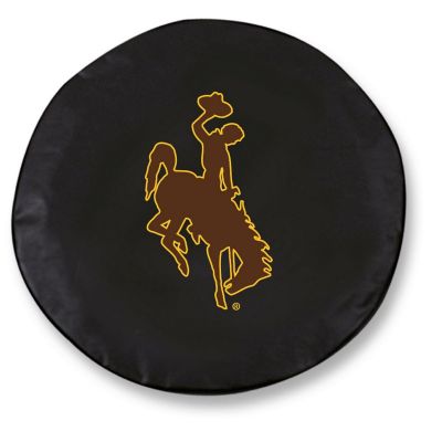 University of Wyoming Tire Cover - Size Z - (33"x12.5") on Black Vinyl