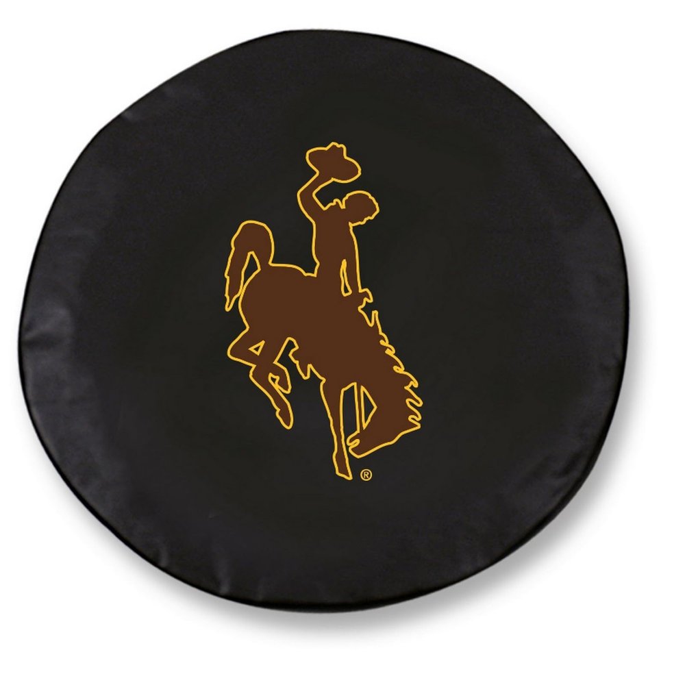 University of Wyoming Tire Cover - Size Z - (33"x12.5") on Black Vinyl