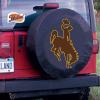 University of Wyoming Tire Cover - Size Z - (33"x12.5") on Black Vinyl view 2