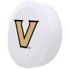 Vanderbilt University Tire Cover - Size H1 - (37"x12.5") on White Vinyl view 2