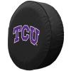 Texus Christian University Tire Cover - Size H2 - (35"x12.5") on Black Vinyl view 2