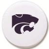 Kansas State University Tire Cover - Size O - (21.5"x8") on White Vinyl view 1