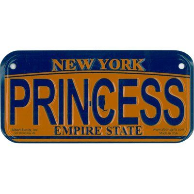 Gift House Princess New York Bike Plate