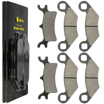 Caltric Front Rear Brake Pads Compatible with Polaris Sportsman 450 2006 2007 Front Rear Brakes