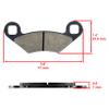 Caltric Front Rear Brake Pads Compatible with Polaris Sportsman 450 2006 2007 Front Rear Brakes view 2