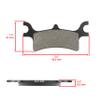 Caltric Front Rear Brake Pads Compatible with Polaris Sportsman 450 2006 2007 Front Rear Brakes view 3