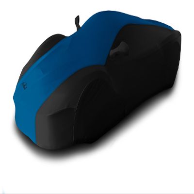 Coverking Custom Fit Vehicle Cover for Select Volkswagen Beetle Models - Satin Stretch (Grabber Blue with Black Sides)