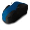 Coverking Custom Fit Vehicle Cover for Select Volkswagen Beetle Models - Satin Stretch (Grabber Blue with Black Sides) view 1