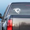 Express Yourself Cougar Face (Black - Reverse Image - Large) Decal Sticker - Predator Collection view 2