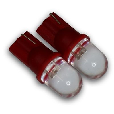 Tuningpros LEDGB-T10-R1 Glove Box LED Light Bulbs T10 Wedge, 1 LED Red 2-pc Set