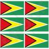 GUYANA Flag Guyanese South America, Caribbean 40mm (1,6") Mobile Cell Phone Vinyl Mini Stickers, Decals x6 view 1