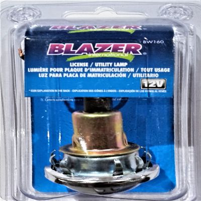 License Plate/Utility Lamp, Round, Snap-In, 12 V
