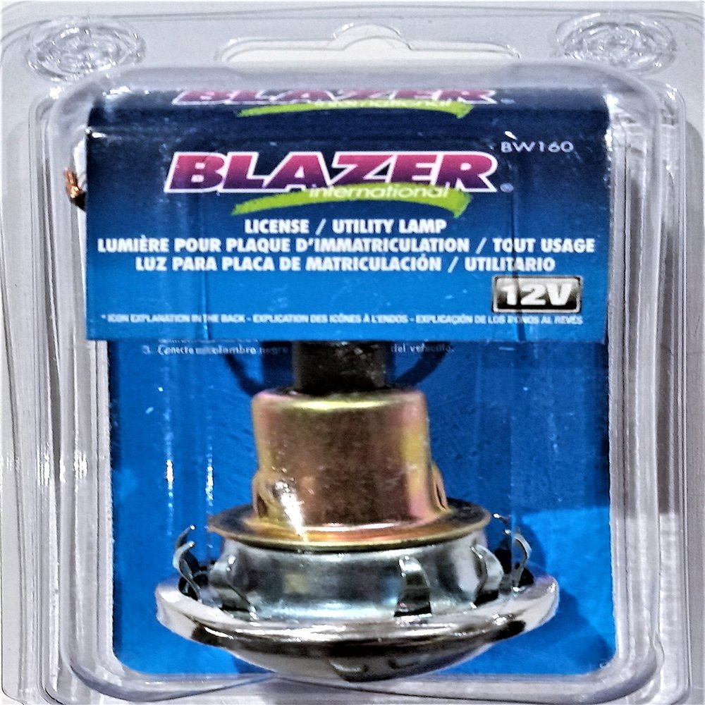 License Plate/Utility Lamp, Round, Snap-In, 12 V