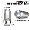 White Knight 3009ST-4 Stainless Steel Capped Duplex Acorn Lug Nut - 4 Piece, M14x1.50 view 2