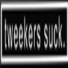 Tweekers Suck - White on Black - Bumper Sticker view 1