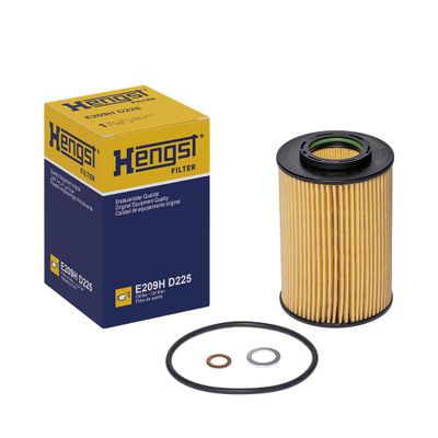 Hengst Filtration Oil Filter - Cartridge with Gasket - E209H D225
