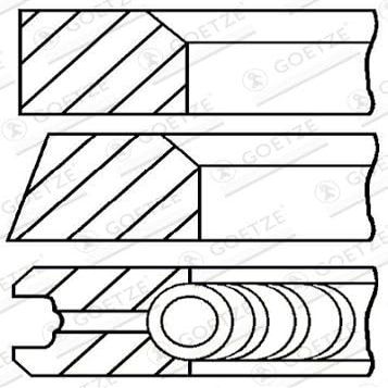 Goetze Engine 08-295400-00 Piston Ring Set