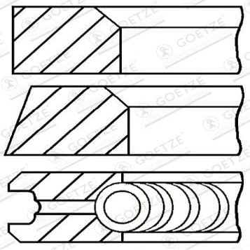 Goetze Engine 08-295400-00 Piston Ring Set