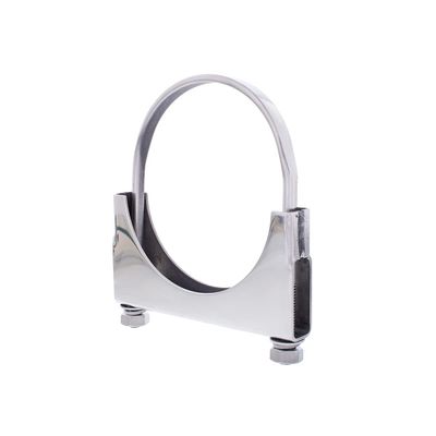 United Pacific 21290 5 Polished Stainless-Steel U-Bolt Exhaust Clamp, Polished 304 Premium Steel, Universal Fit, Tough & Durable 5-inch ONE Clamp