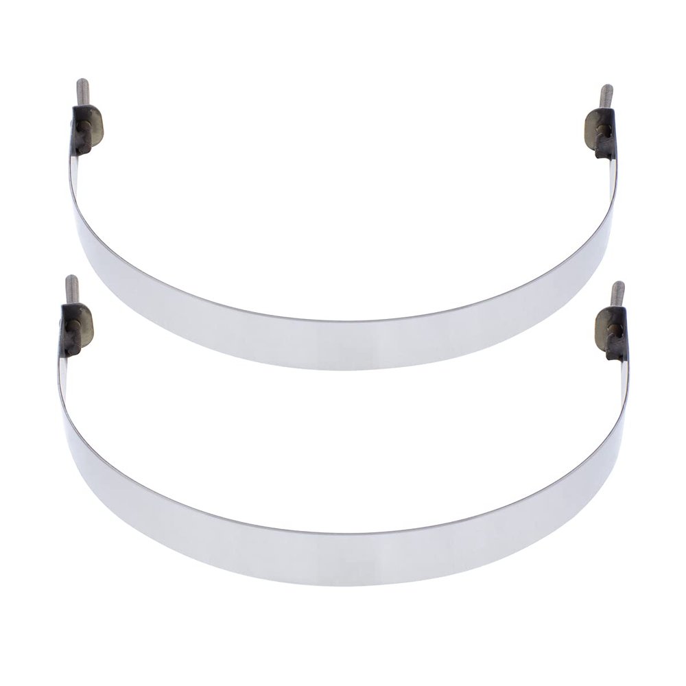 United Pacific 8 1/4-in Stainless Air Tank Straps, Model 21340